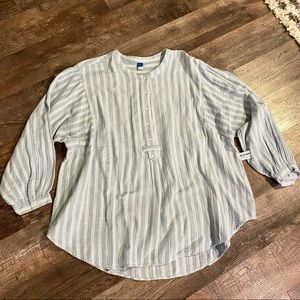 Button Up Striped Tunic - NWT 🏷